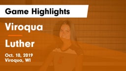 Viroqua  vs Luther Game Highlights - Oct. 10, 2019
