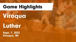 Viroqua  vs Luther  Game Highlights - Sept. 7, 2023