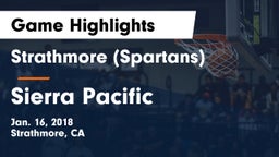 Strathmore (Spartans) vs Sierra Pacific  Game Highlights - Jan. 16, 2018