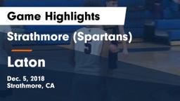 Strathmore (Spartans) vs Laton Game Highlights - Dec. 5, 2018