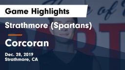 Strathmore (Spartans) vs Corcoran  Game Highlights - Dec. 28, 2019