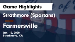 Strathmore (Spartans) vs Farmersville  Game Highlights - Jan. 10, 2020