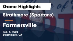 Strathmore (Spartans) vs Farmersville  Game Highlights - Feb. 5, 2020