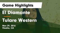 El Diamante  vs Tulare Western Game Highlights - Nov 29, 2016