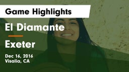 El Diamante  vs Exeter Game Highlights - Dec 16, 2016