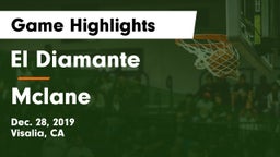 El Diamante  vs Mclane Game Highlights - Dec. 28, 2019