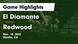 El Diamante  vs Redwood  Game Highlights - Nov. 18, 2023
