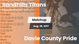 Matchup: Sandhills Titans vs. Davie County Pride 2017