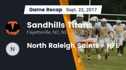 Recap: Sandhills Titans vs. North Raleigh Saints - HFL 2017