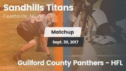 Matchup: Sandhills Titans vs. Guilford County Panthers - HFL 2017