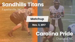 Matchup: Sandhills Titans vs. Carolina Pride  2017