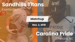Matchup: Sandhills Titans vs. Carolina Pride  2018