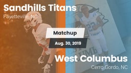 Matchup: Sandhills Titans vs. West Columbus  2019