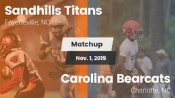 Matchup: Sandhills Titans vs. Carolina Bearcats  2019