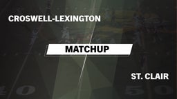 Matchup: Croswell-Lexington vs. St. Clair  2016