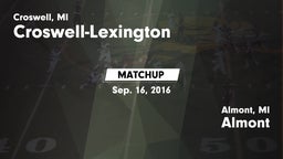Matchup: Croswell-Lexington vs. Almont  2016