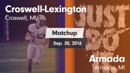 Matchup: Croswell-Lexington vs. Armada  2016