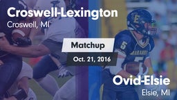 Matchup: Croswell-Lexington vs. Ovid-Elsie  2016