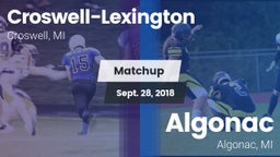 Matchup: Croswell-Lexington vs. Algonac  2018