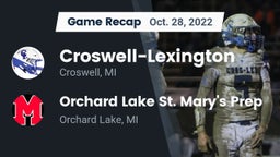 Recap: Croswell-Lexington  vs. Orchard Lake St. Mary's Prep 2022