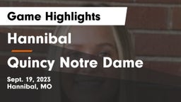 Hannibal  vs Quincy Notre Dame Game Highlights - Sept. 19, 2023