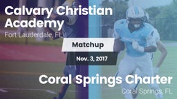 Matchup: Calvary Christian vs. Coral Springs Charter  2017