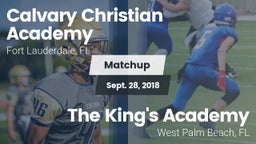 Matchup: Calvary Christian vs. The King's Academy 2018