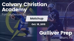 Matchup: Calvary Christian vs. Gulliver Prep  2019