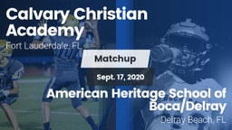 Matchup: Calvary Christian vs. American Heritage School of Boca/Delray 2020