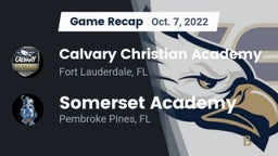 Recap: Calvary Christian Academy vs. Somerset Academy  2022