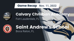 Recap: Calvary Christian Academy vs. Saint Andrew's School 2022