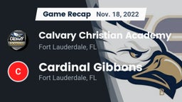 Recap: Calvary Christian Academy vs. Cardinal Gibbons  2022