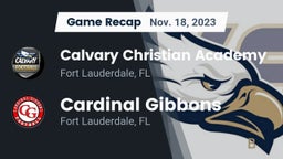 Recap: Calvary Christian Academy vs. Cardinal Gibbons  2023