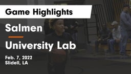 Salmen  vs University Lab  Game Highlights - Feb. 7, 2022