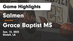 Salmen  vs Grace Baptist MS Game Highlights - Jan. 12, 2023