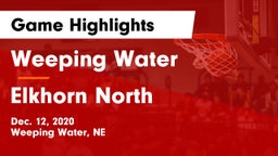 Weeping Water  vs Elkhorn North  Game Highlights - Dec. 12, 2020