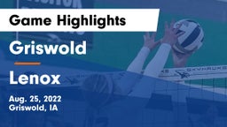Griswold  vs Lenox  Game Highlights - Aug. 25, 2022