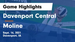 Davenport Central  vs Moline  Game Highlights - Sept. 16, 2021