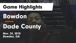 Bowdon  vs Dade County  Game Highlights - Nov. 24, 2018