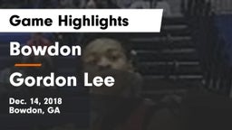 Bowdon  vs Gordon Lee  Game Highlights - Dec. 14, 2018