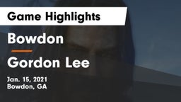 Bowdon  vs Gordon Lee  Game Highlights - Jan. 15, 2021