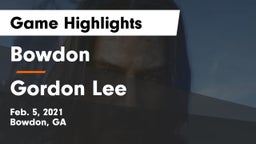 Bowdon  vs Gordon Lee  Game Highlights - Feb. 5, 2021