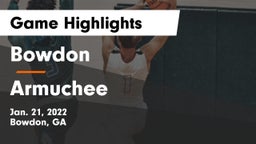Bowdon  vs Armuchee  Game Highlights - Jan. 21, 2022