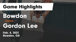 Bowdon  vs Gordon Lee  Game Highlights - Feb. 4, 2022