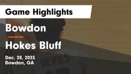 Bowdon  vs Hokes Bluff  Game Highlights - Dec. 28, 2023