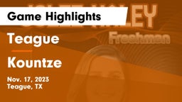 Teague  vs Kountze  Game Highlights - Nov. 17, 2023