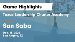Texas Leadership Charter Academy  vs San Saba  Game Highlights - Dec. 15, 2020
