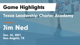 Texas Leadership Charter Academy  vs Jim Ned  Game Highlights - Jan. 26, 2021