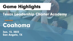 Texas Leadership Charter Academy  vs Coahoma  Game Highlights - Jan. 13, 2023