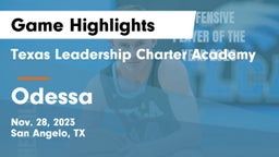 Texas Leadership Charter Academy  vs Odessa  Game Highlights - Nov. 28, 2023